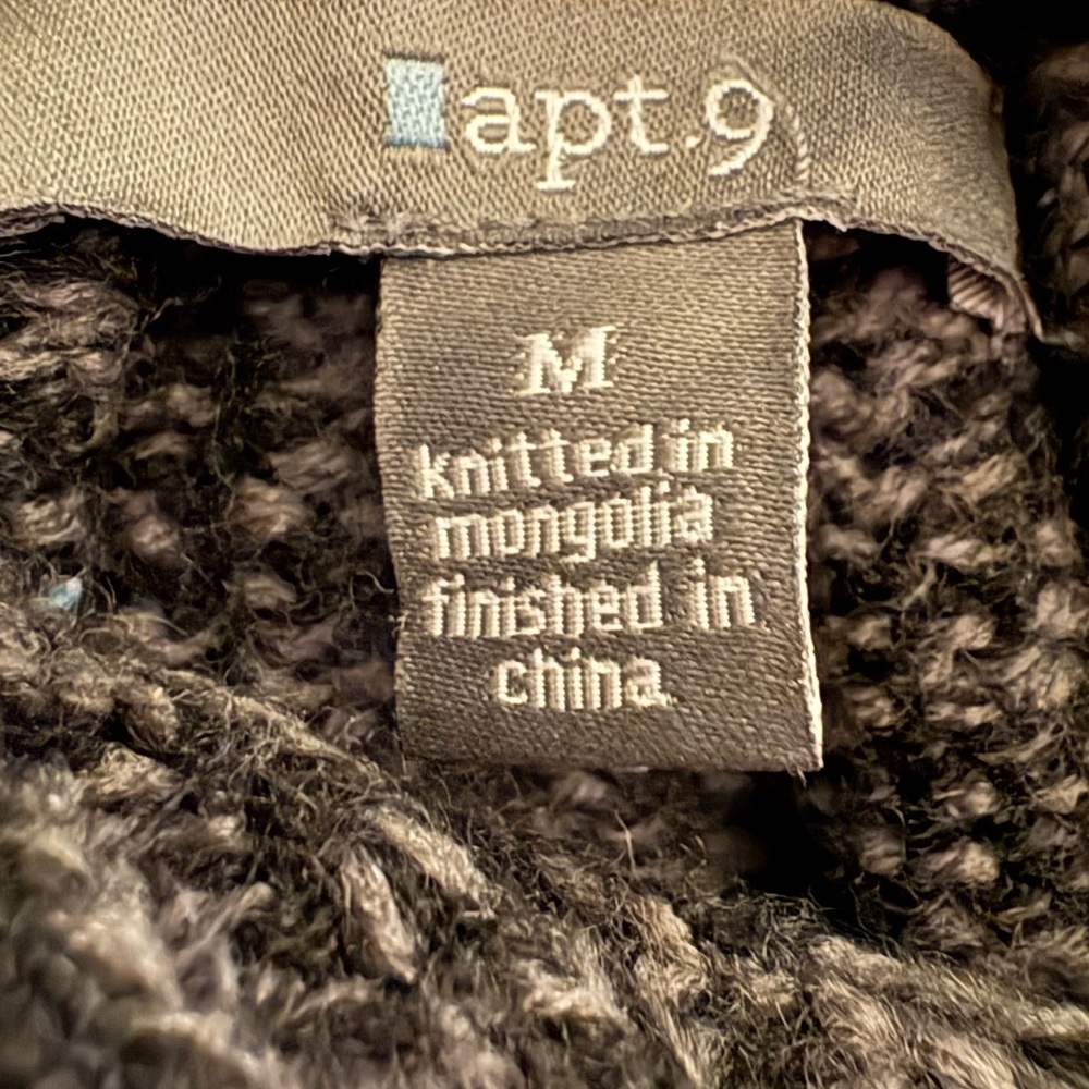 Apt. 9 Charcoal Turtleneck Swing Style Cardigan S… - image 2